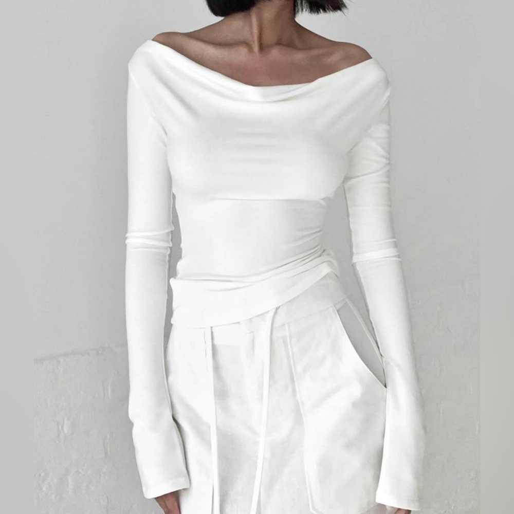 White off the shoulder top
